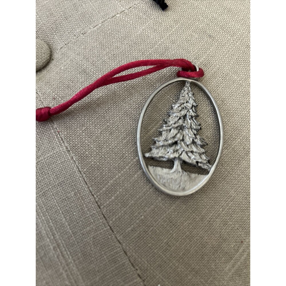 Etain Zinn Seagull Pewter Christmas Tree Ornament Snowy Tree CANADA 1992